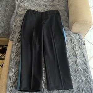 Women’s law enforcement class A uniform dress pants. With blue stripping